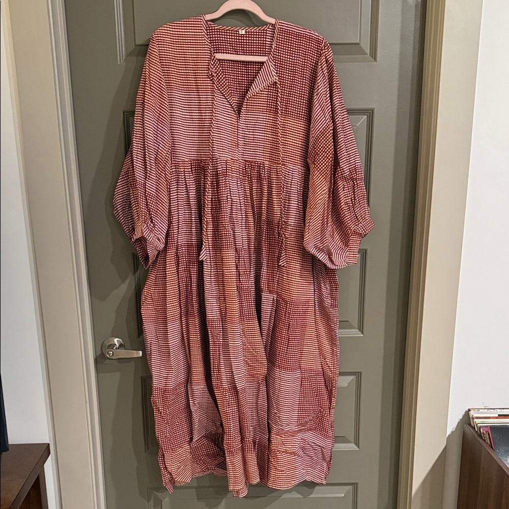 Red Checkered Women's Dress